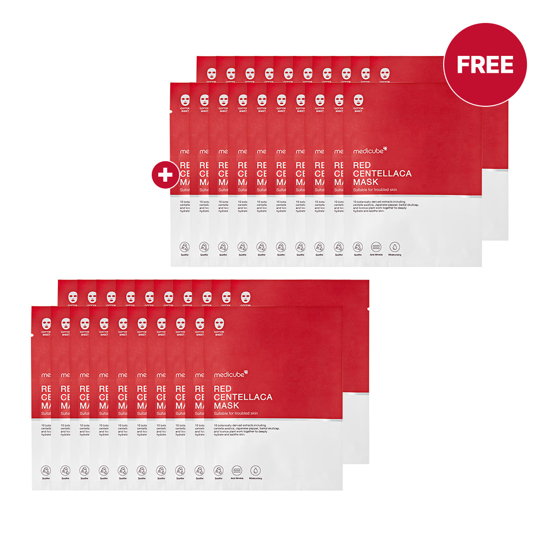 Red Centellaca Mask — 20+20 MASKS