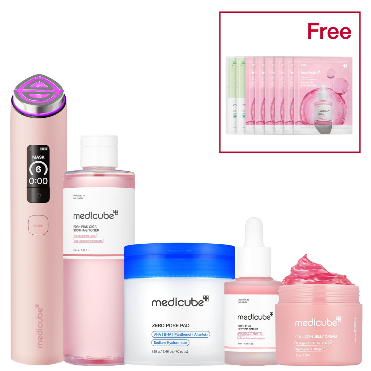 No.1 Best Glass Glow Set Pink - medicube.us