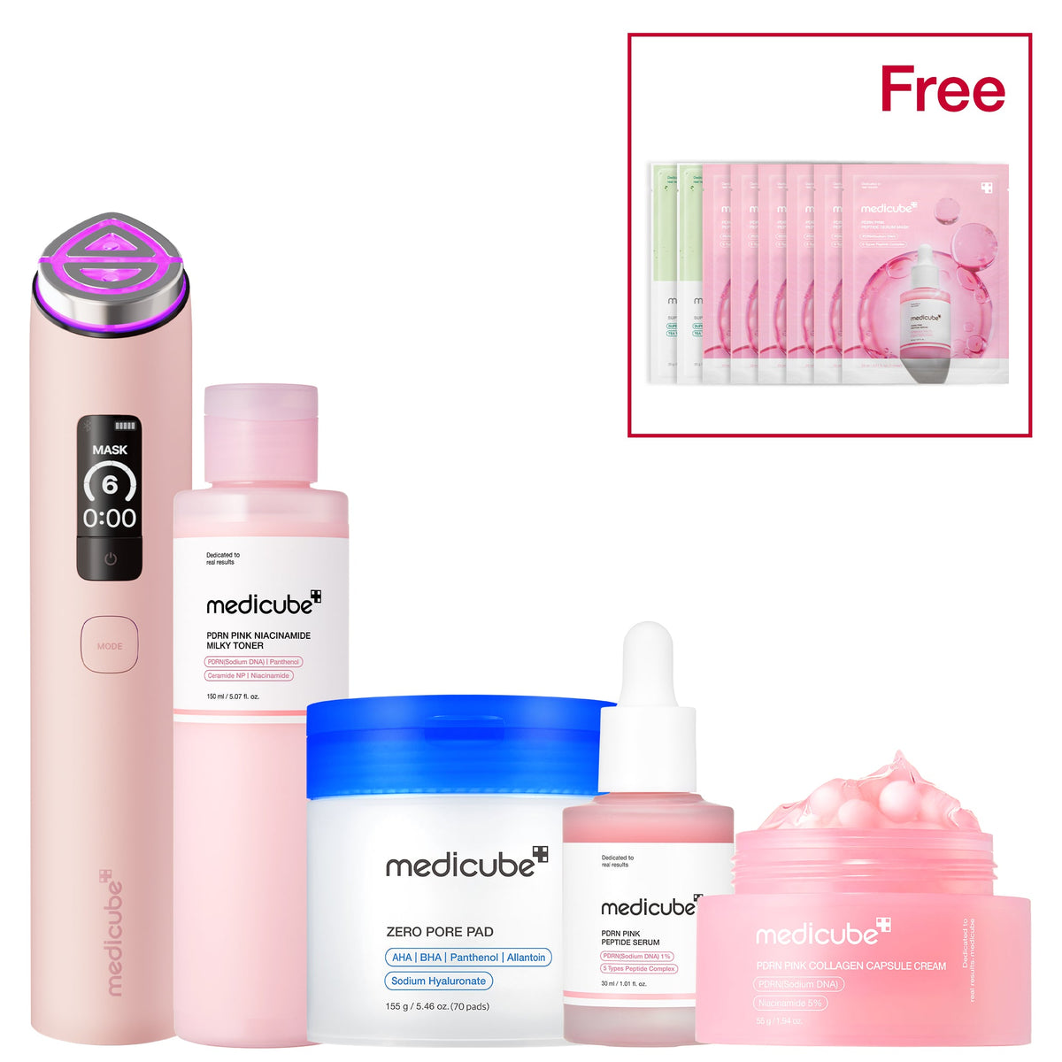No.1 Best Glass Glow Set Pink — Night
